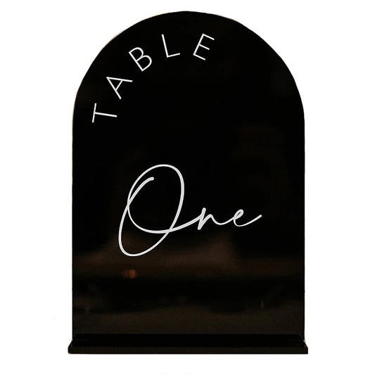 Black & White Arch Table Numbers
