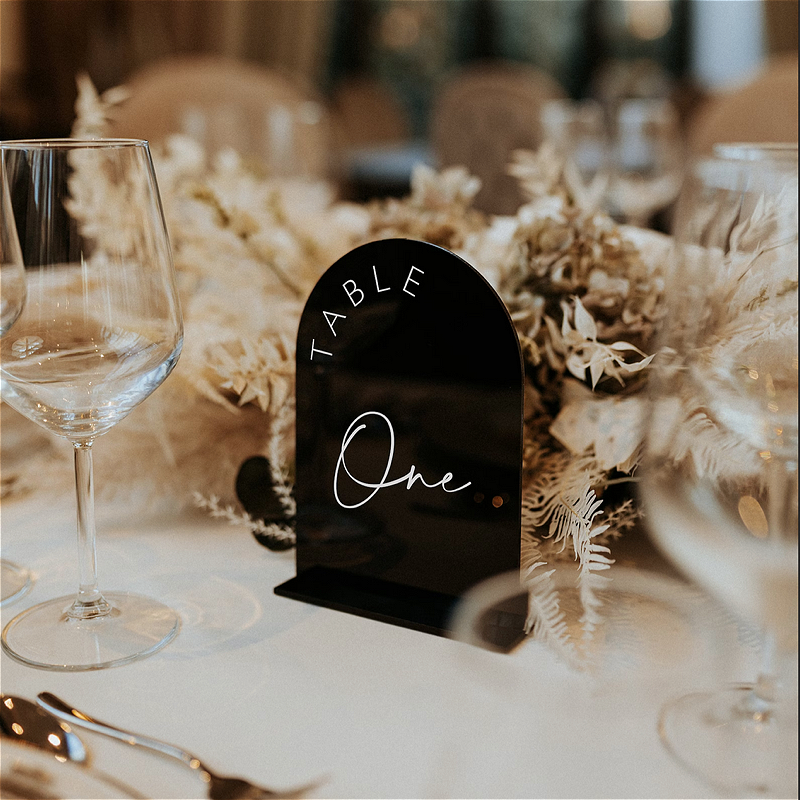 Black & White Arch Table Numbers