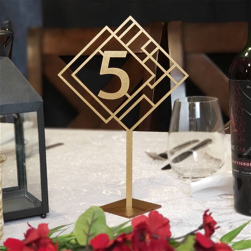 Gold Art Deco Table Numbers
