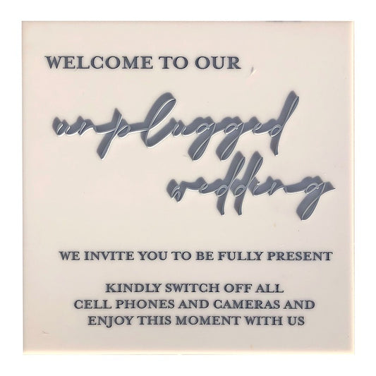 Unplugged Wedding Sign