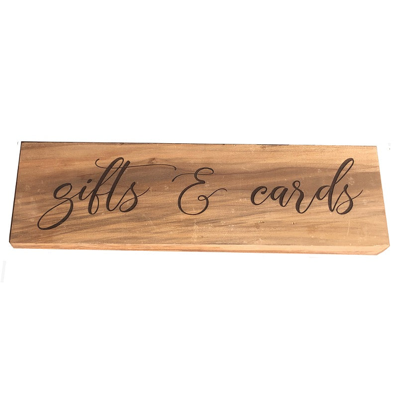 Gifts & Cards Wood Sign