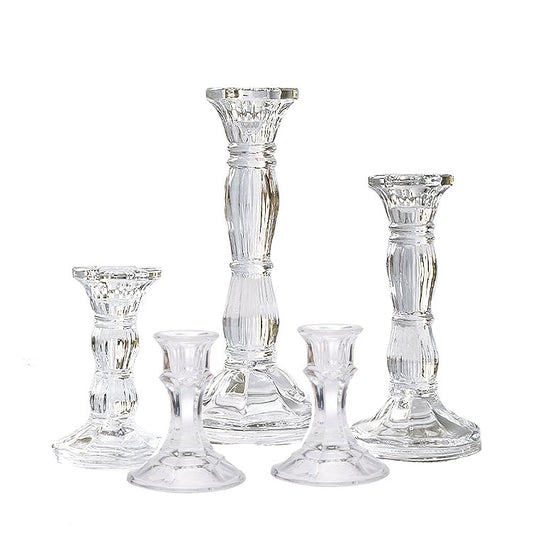 Taper Candle Holders - Glass