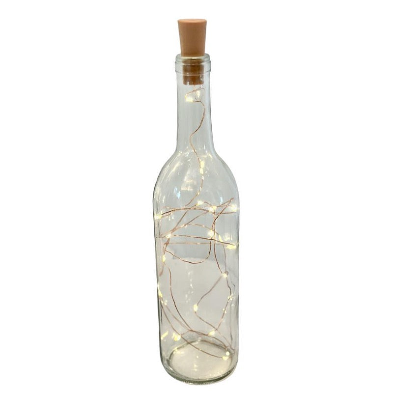 Wine Bottle with Fairy Lights