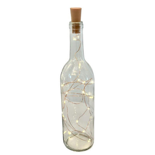 Wine Bottle with Fairy Lights