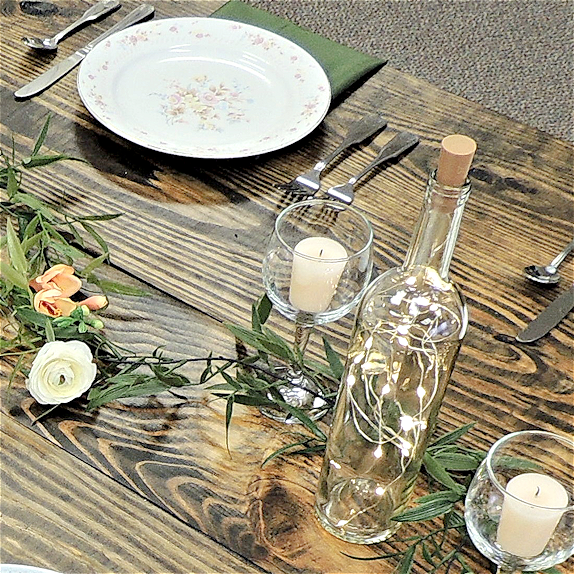 Wine Bottle with Fairy Lights