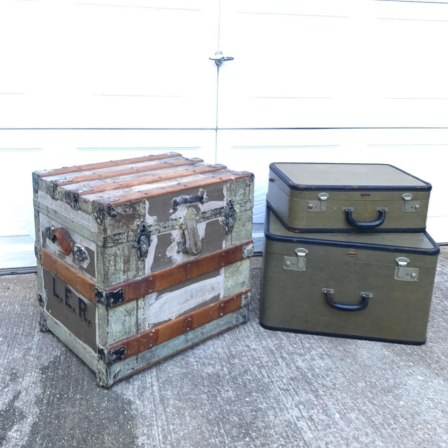 Olive Green Suitcases