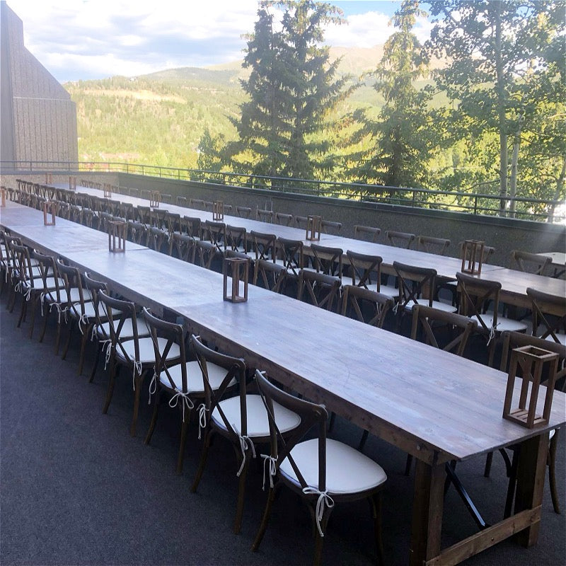 8' Farm Table - Brown