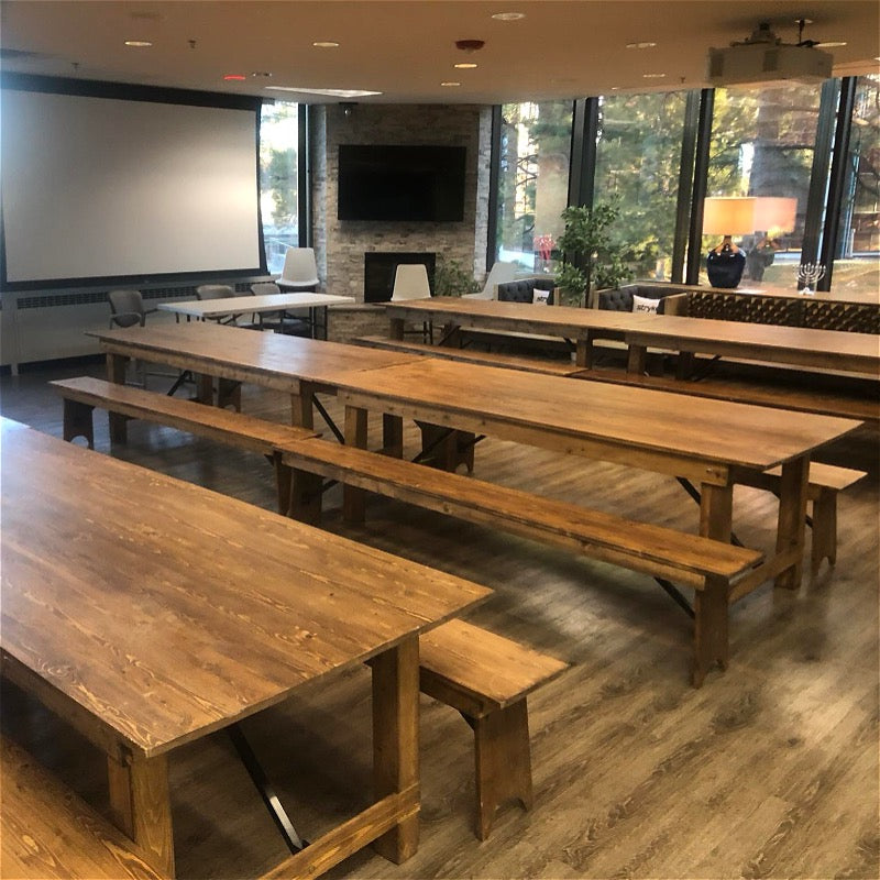 8' Farm Table - Brown