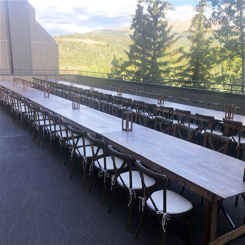 Cross-back Chair - Brown