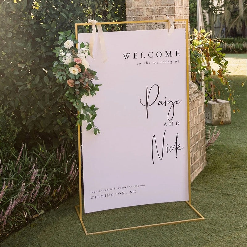 Standing Sign Holder - Gold