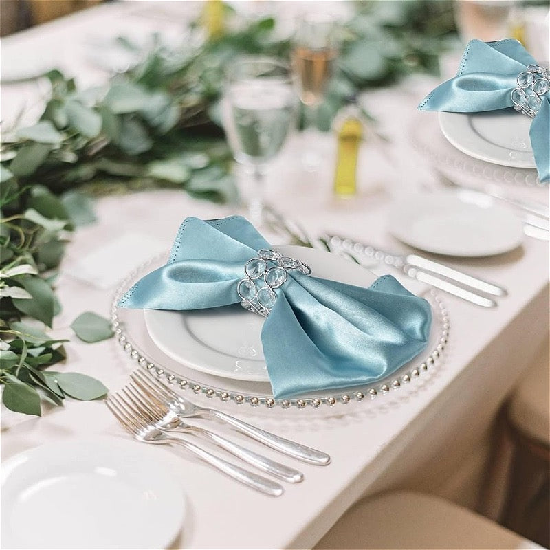 Napkin Rings - Silver/Crystal