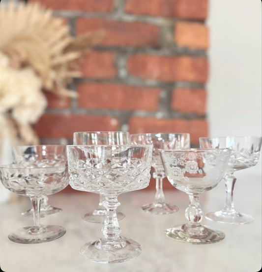 Vintage Decorative Champagne Coupes