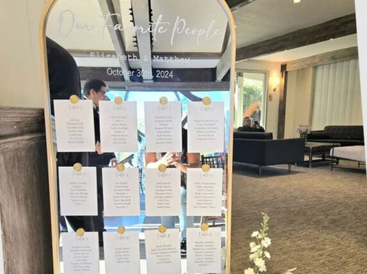 Mirror Seating Chart - Custom Vinyl