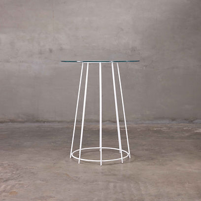Wired White Pub Table (Multiple Countertop Options)