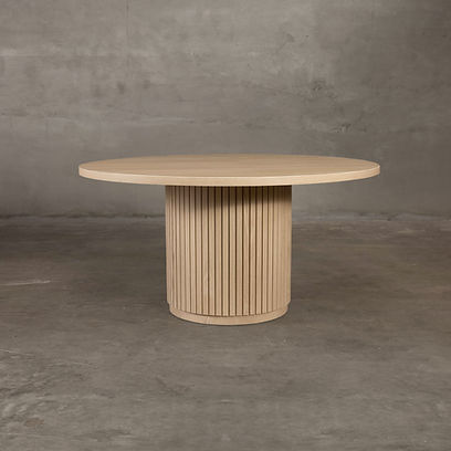 Slat Round Dining Table