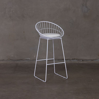 Wired White Stool