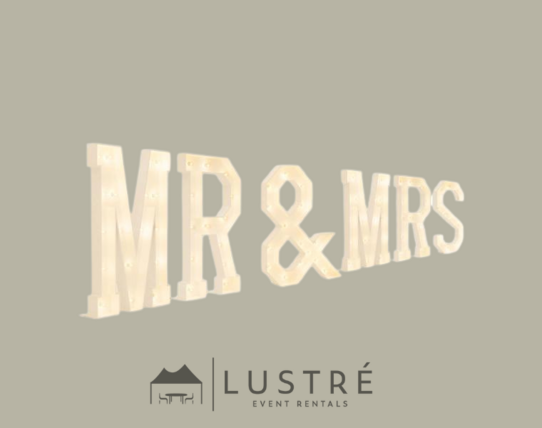 Marquee Packages - " MR & MRS " 4 Ft. High