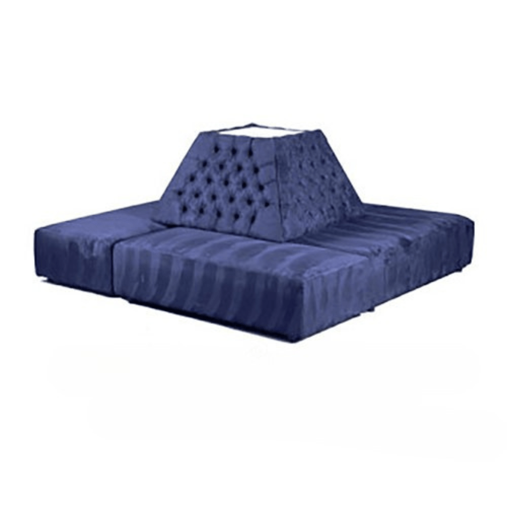 Square Tufted Banquette - Navy Blue