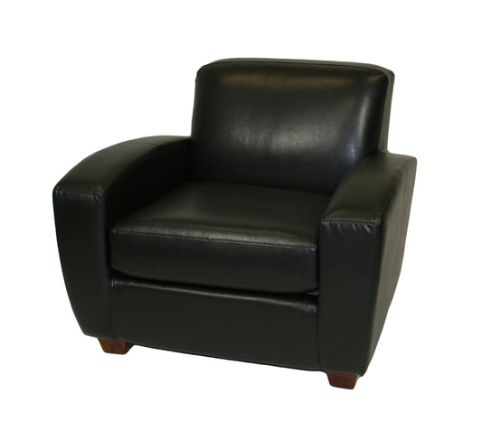 Scandic Leather Chair - Black