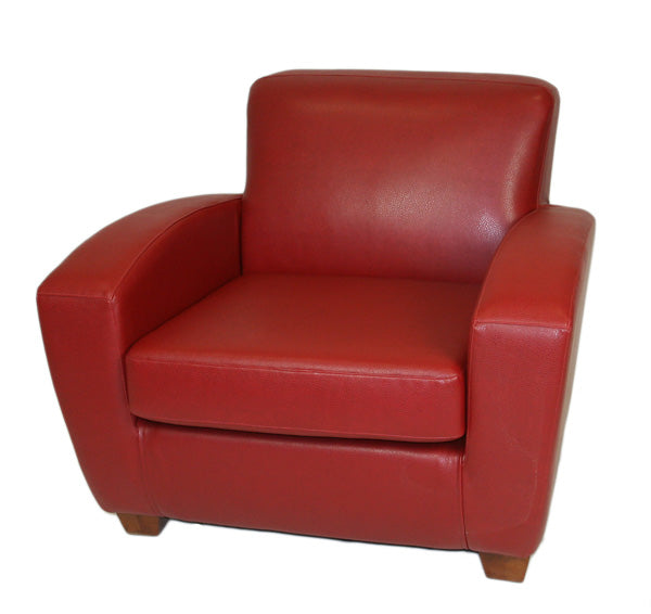 Scandic Leather Chair - Red
