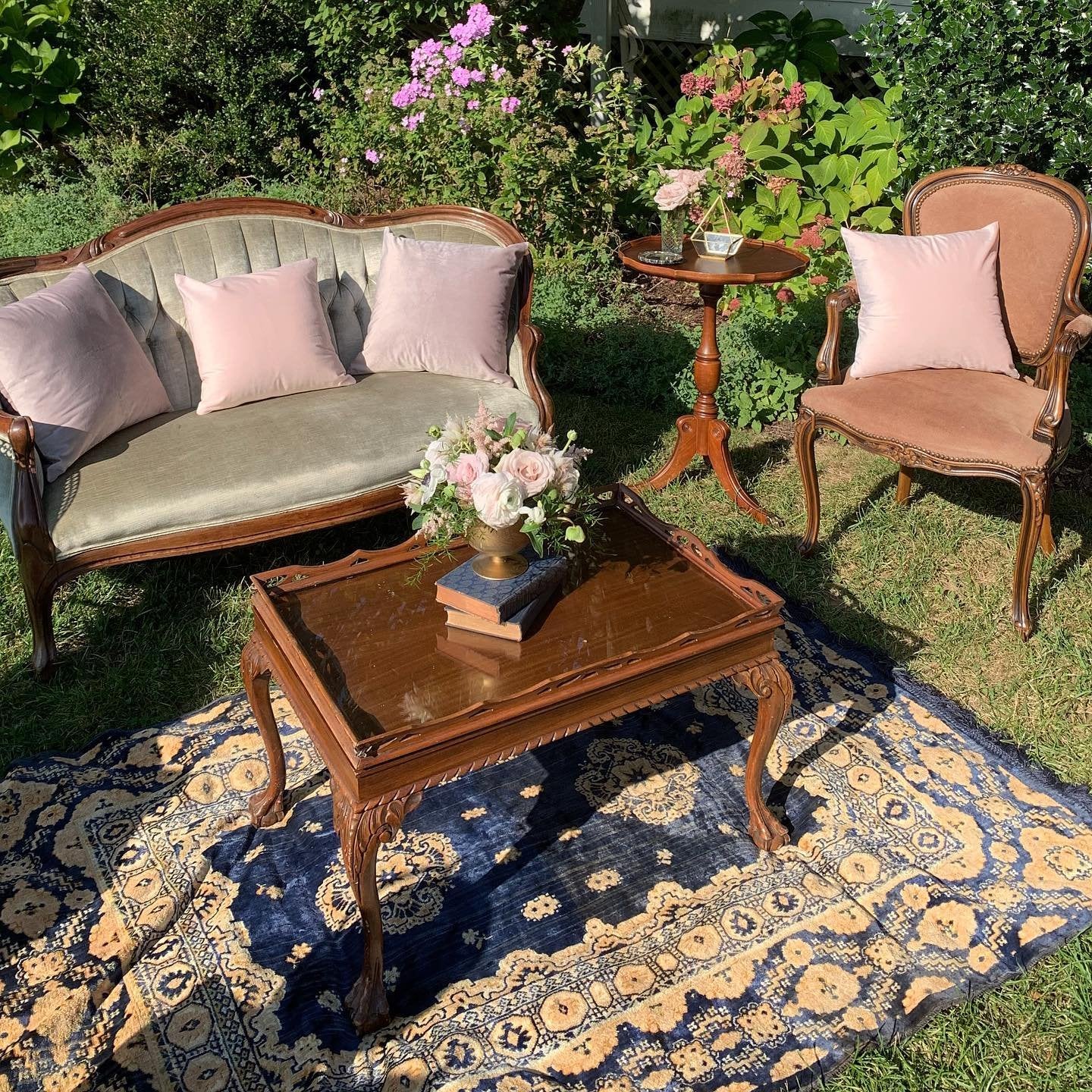 Dark Wood Pie Side Table