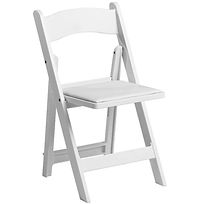 White Resin Folding Chair