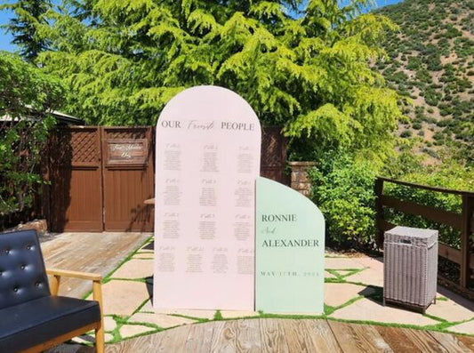 Customized Seating Chart - Custom Vinyl