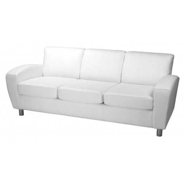 Scandic Leather Sofa - White