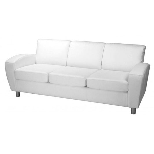 Scandic Leather Sofa - White