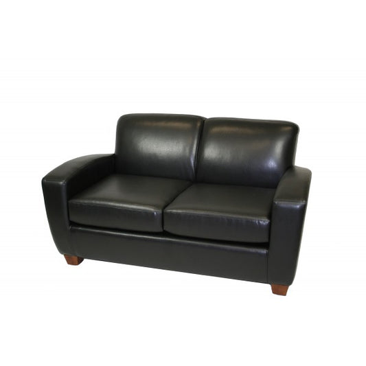 Scandic Leather Loveseat - Black