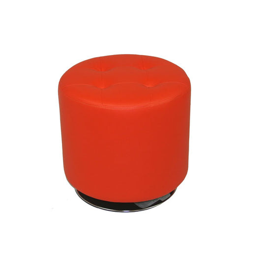 Round Swivel Ottoman - Orange