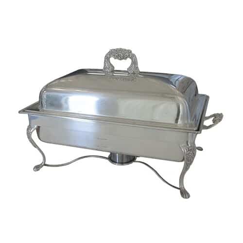 8 Qt. Silver-Plated Oblong Chafing Dish