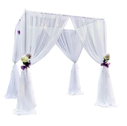 Chuppah White Sheer Drapes - Arch/Canopy