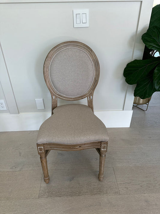 King Louis Antique Cream Chairs