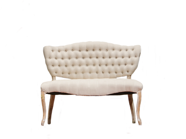 Ivory Linen Sofa