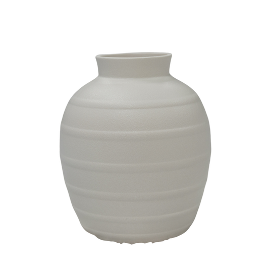 Grand Striped Ceramic Vase