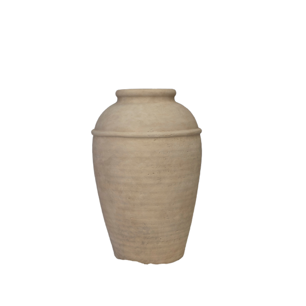Tall Terracotta Vase Embossed