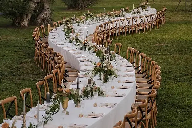 Curve Rustic Farm Tables