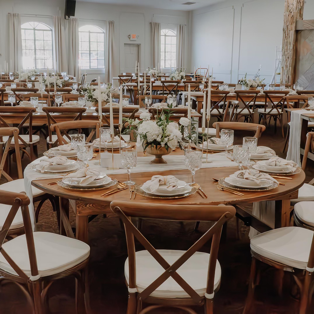 Round Rustic Farm Tables