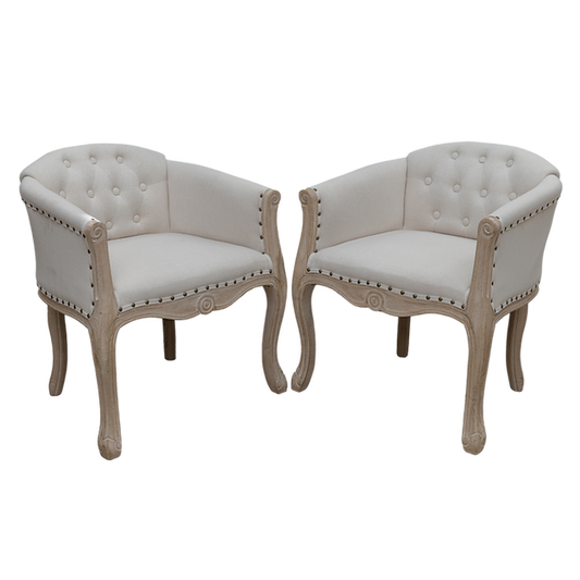 Vintage French Tufted Chairs