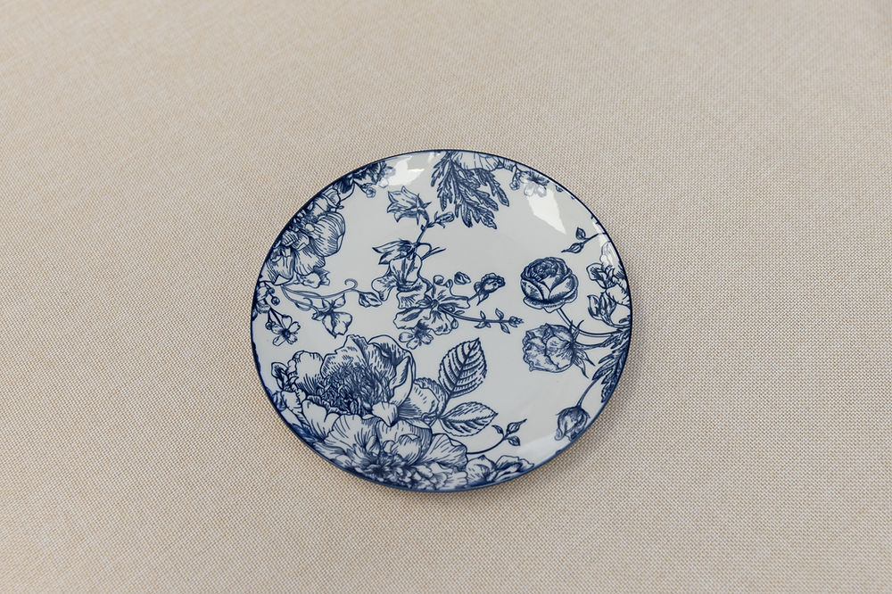 Blue Floral Porcelain Dinnerware Set