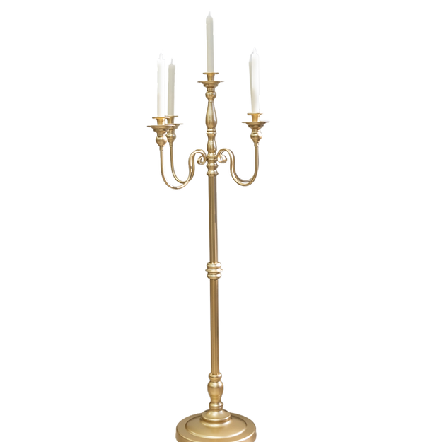 Vintage Gold Candelabra Floor Stand