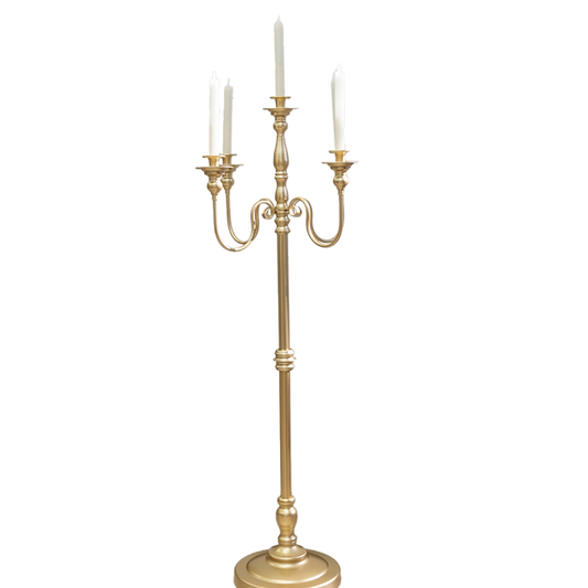Vintage Gold Candelabra Floor Stand