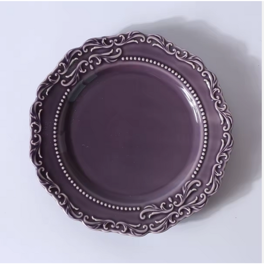 Ornate Plum Dinnerware Set