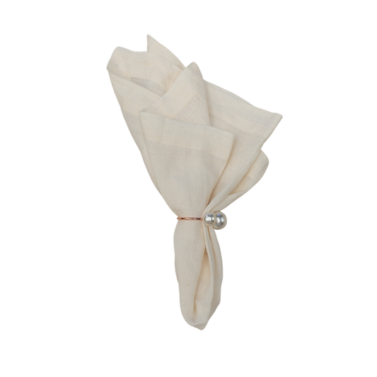 Rose Gold Pearl Napkin Ring