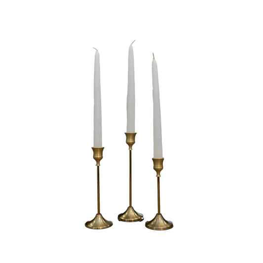 Classic Gold Iron Taper Candle Holders
