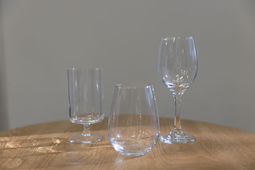 Clear Modern Glassware Trio