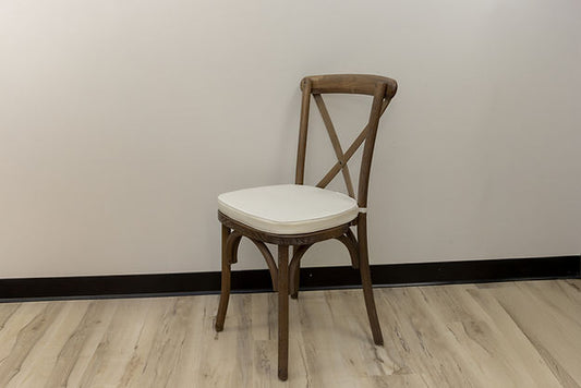X- Back Brown Rustic Chairs
