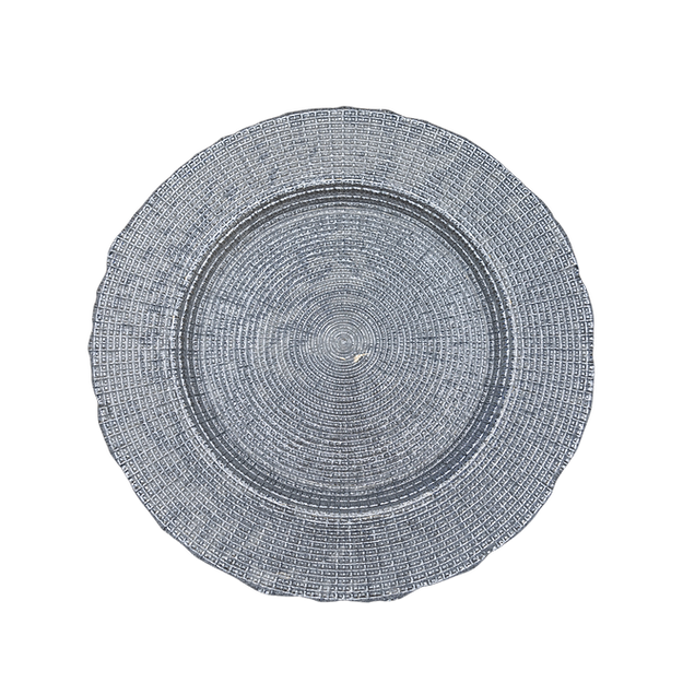 Silver Mosaic Charger Plate