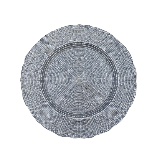 Silver Mosaic Charger Plate